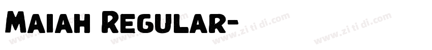 Maiah Regular字体转换
